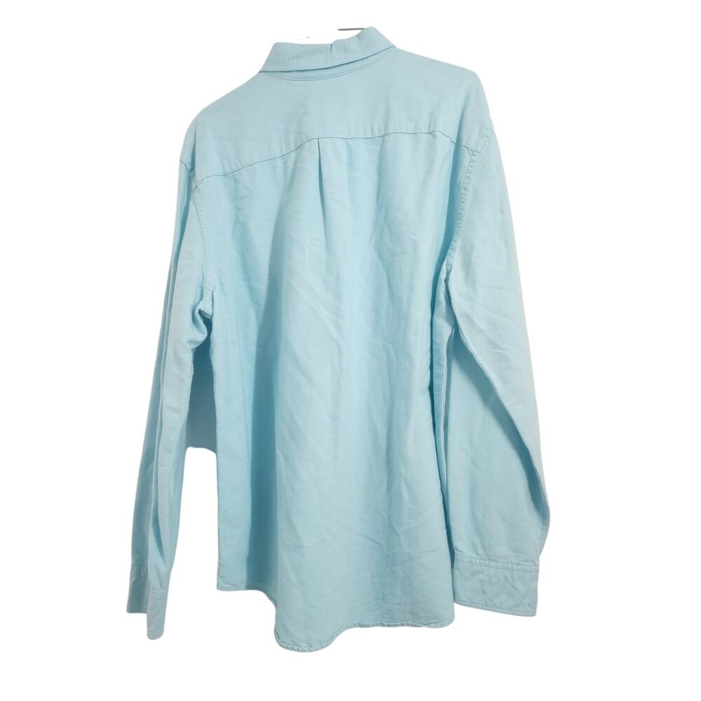 American Eagle Blue Long Sleeve Button Down Top Womens Size Extra Large XL - Picture 2 of 3